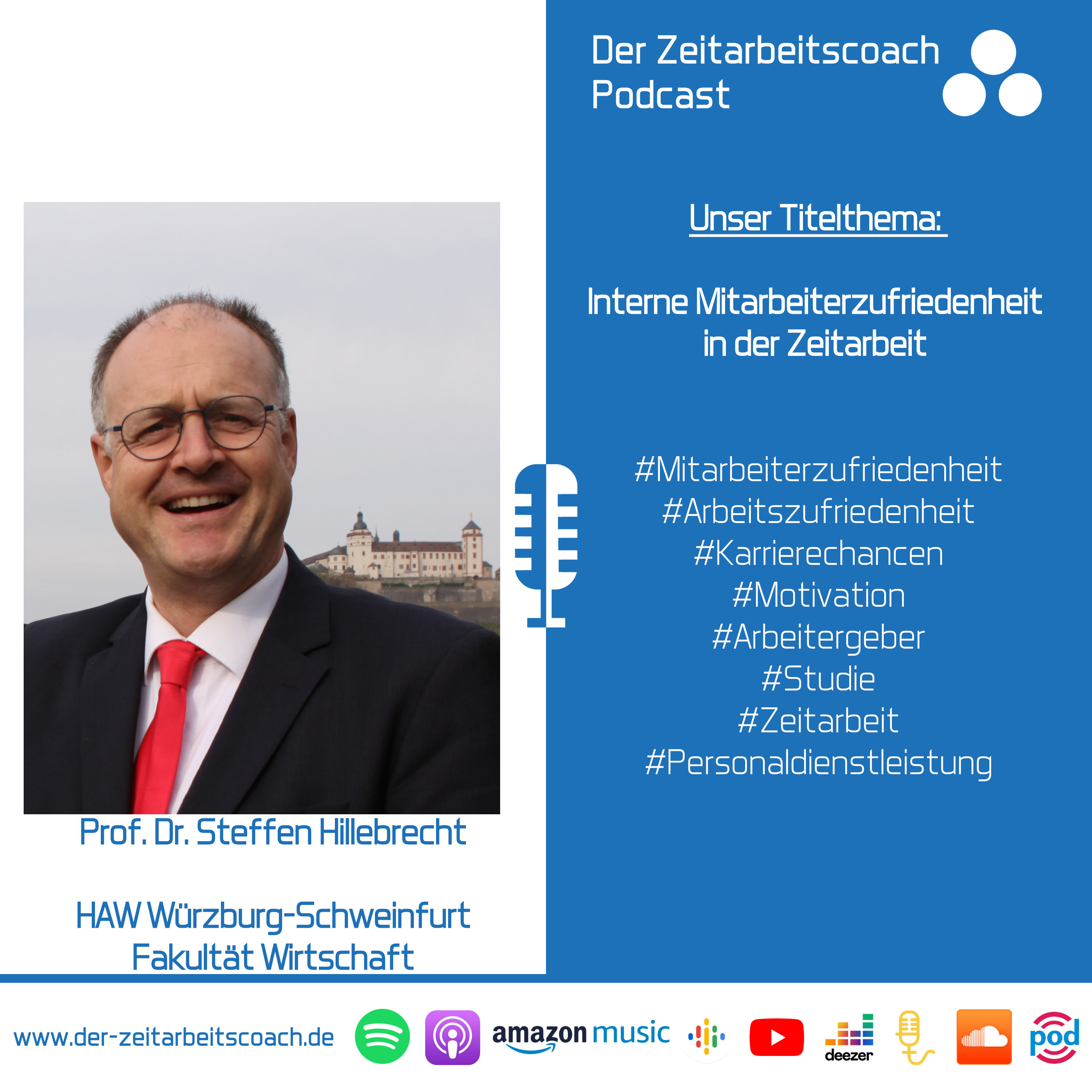 Interne Mitarbeiterzufriedenheit in der Zeitarbeit | Prof. Dr. Steffen Hillebrecht im Zeitarbeitscoach Podcast